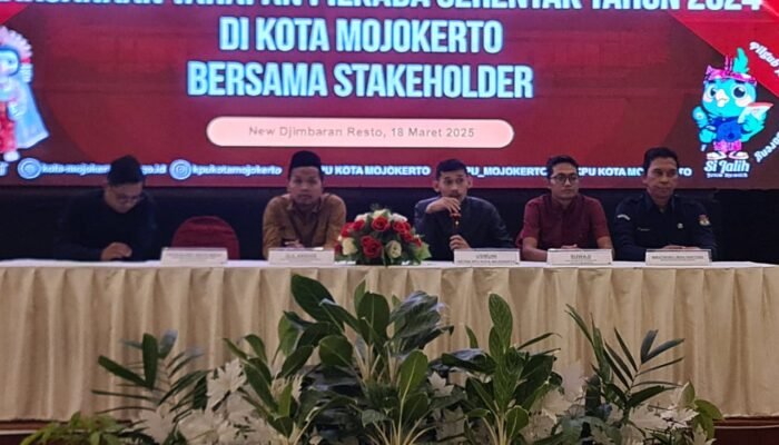 KPU Kota Mojokerto Gelar Rapat Evaluasi Pelaksanaan Tahapan Pilkada 2024