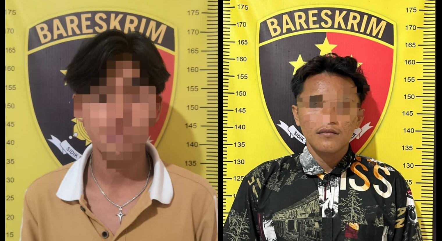 Polisi mengamankan dua terduga pelaku pengeroyokan di Polres Probolinggo