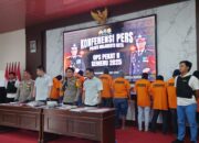 Anggota Polres Mojokerto Kota saat gelar perkara Operasi Pekat Semeru 2025