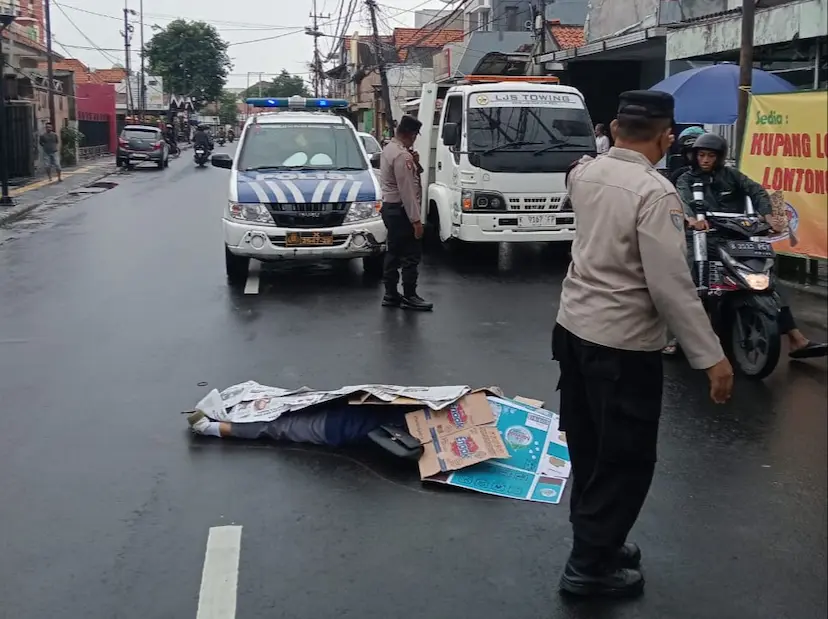 kecelakaan Surabaya, pengendara tewas, terlindas mobil pikap, laka lantas Jalan Ciliwung