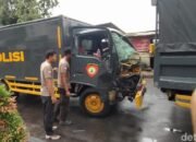 Truk Polisi Tabrakan Beruntun di Gunungsari Surabaya, Diduga Akibat Gangguan Mesin
