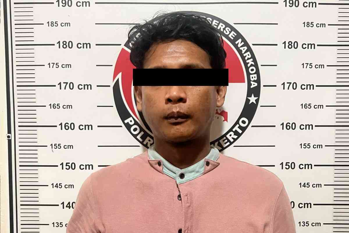 pengedar sabu Mojokerto, penjual nasi rawon sabu, sabu di warung makan, kasus narkoba Mojokerto 2025, Satresnarkoba Polres Mojokerto, Romli DPO sabu