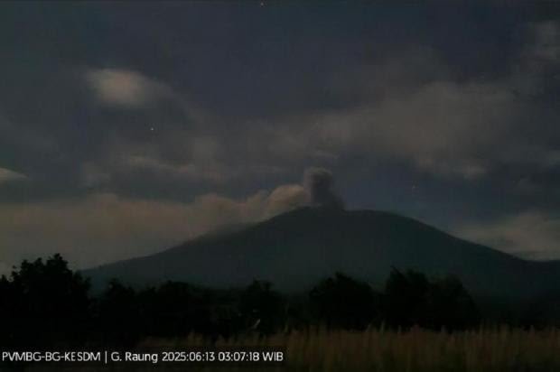Gunung raung meletus