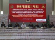 Gedung Kejaksaan Agung RI saat konferensi pers penyitaan Rp 11,8 triliun kasus korupsi ekspor CPO.