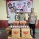 Foto botol Arak Cina yang diamankan di Pelabuhan Fery Bastiong, Ternate Selatan