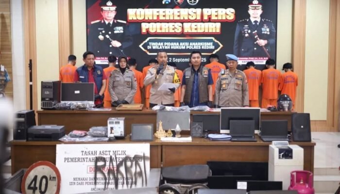 Polres Kediri Tetapkan 28 Tersangka Kerusuhan, 14 Masih Anak di Bawah Umur