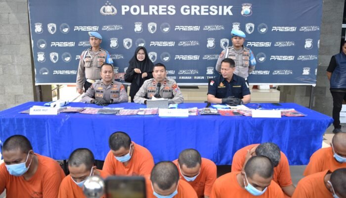 Operasi Tumpas Narkoba Semeru 2025, Polres Gresik Amankan 20 Tersangka dari 16 Kasus