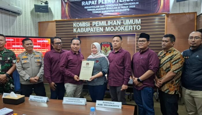 KPU Mojokerto Gelar Pleno Terbuka Pemutakhiran Data Pemilih Triwulan III 2025