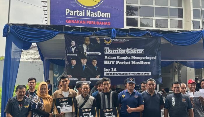 HUT Partai Nasdem, DPD Nasdem Kota Mojokerto Gelar Kejuaraan Catur Nasdem Cup, Donor Darah, Dan Santunan Anak Yatim