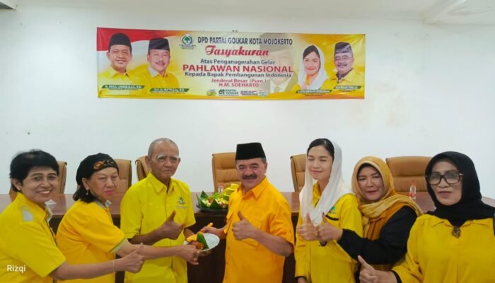 Soeharto Ditetapkan Pahlawan Nasional, Golkar Kota Mojokerto Gelar Tasyakuran dan Doa Bersama