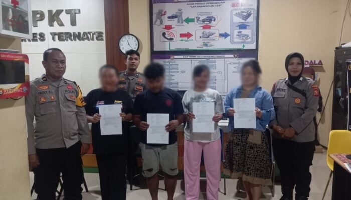 Polres Ternate Amankan Empat Pelaku Judi Bingo dalam Operasi Pekat Kieraha II 2025