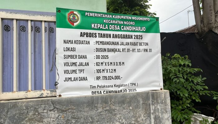 Kades Candiharjo Tegaskan Seluruh Proyek Dana Desa 2025 Terealisasi, Bantah Isu Fiktif