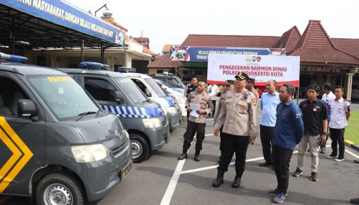 Polres Mojokerto Kota Cek 317 Kendaraan Dinas, Pastikan Kesiapan Operasional dan Pelayanan Publik 2026