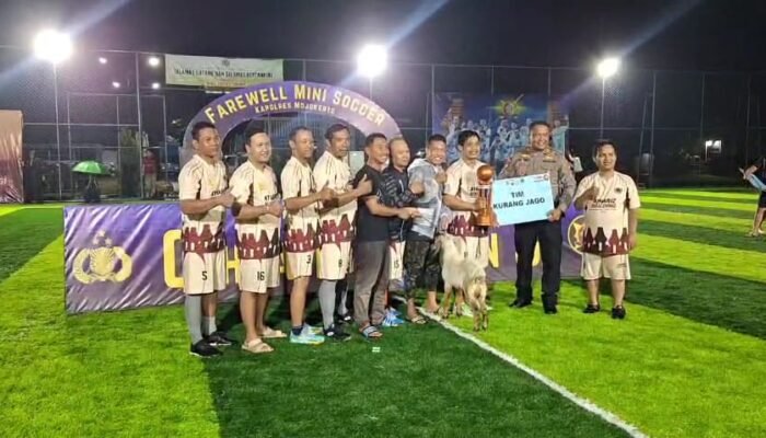 Farewell Mini Soccer Kapolres Mojokerto Berlangsung Meriah, Ajang Perpisahan Penuh Keakraban Antar Instansi