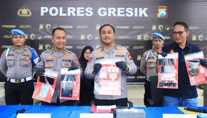 Polres Gresik Bongkar Jaringan Narkoba Lintas Kota, Empat Pengedar Sabu Diamankan