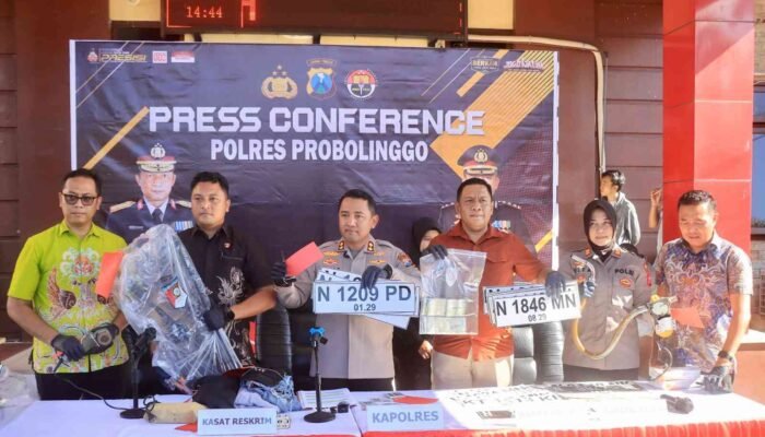 Polres Probolinggo Ringkus Tujuh Pelaku Curas dan Curanmor, Dua Motor Korban Dikembalikan
