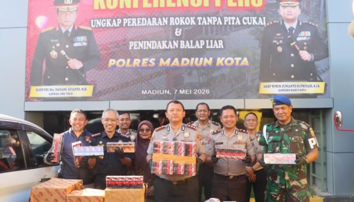 Polres Madiun Kota Gagalkan Peredaran 3 Juta Batang Rokok Ilegal di Tol Kertosono–Solo