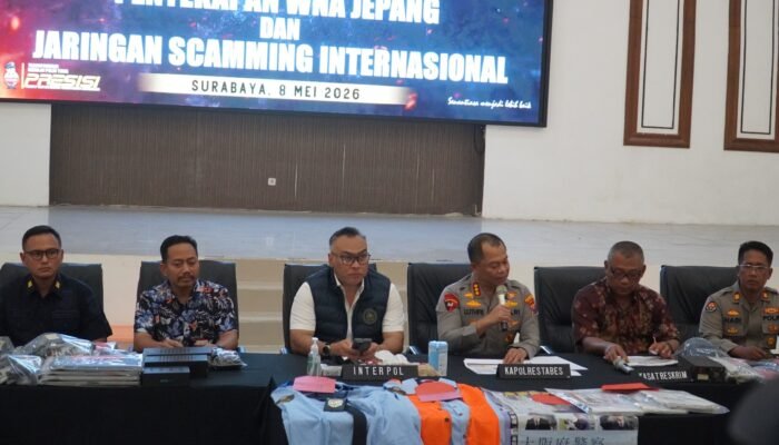 Polrestabes Surabaya Bongkar Sindikat Scamming Internasional, 44 WNA dan WNI Diamankan