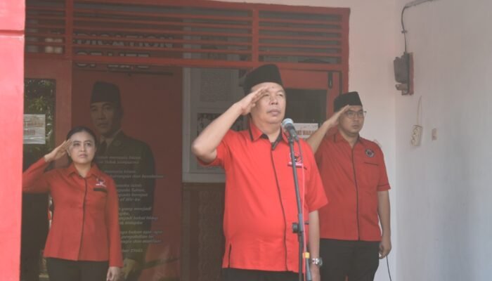 PDI Perjuangan Kota Mojokerto Gelar Upacara Hari Lahir Pancasila, Santoso Bekti Wibowo Ajak Kader Jaga Nilai Kebangsaan