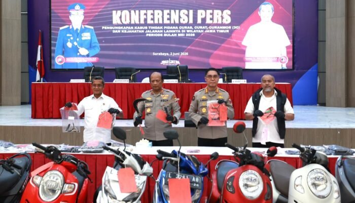 Polda Jatim Ungkap 320 Kasus Kejahatan Jalanan Selama Mei 2026, 319 Tersangka Diamankan