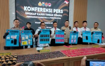 Polres Mojokerto Kota Gagalkan Peredaran Narkotika Senilai Rp4,7 Miliar, Ribuan Ekstasi hingga Vape Etomidate Disita