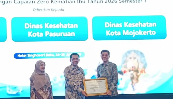 Zero Kematian Ibu Semester I 2026, Kota Mojokerto Raih Penghargaan dari Dinkes Jatim