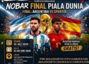 PWI Mojokerto Raya Gandeng KPU dan Bawaslu Gelar Nobar Final Piala Dunia 2026 Argentina vs Spanyol