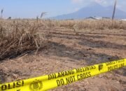 Polisi Pasang Garis Pengaman di Lahan Tebu, PT Sun Paper Source: Titik Awal Kebakaran Bukan Area Perusahaan