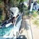Daihatsu Xenia Ringsek Usai Tabrak Tiang WiFi dan Terjun ke Sungai di Ponorogo